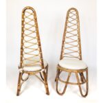 Pair of High Back Bamboo Chairs5