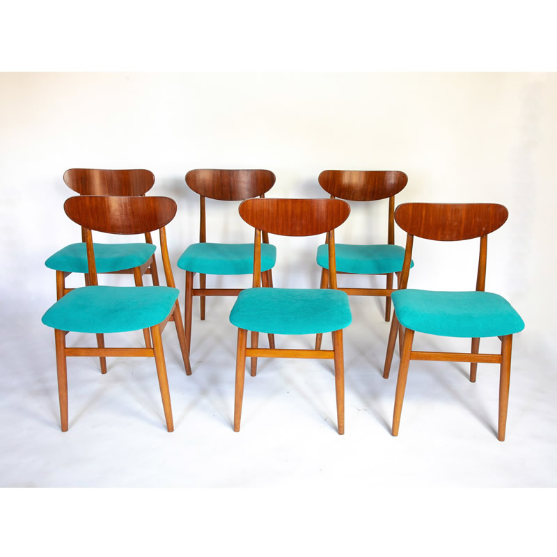 Set of 6 Mid-Century Modern Dining Chairs 6