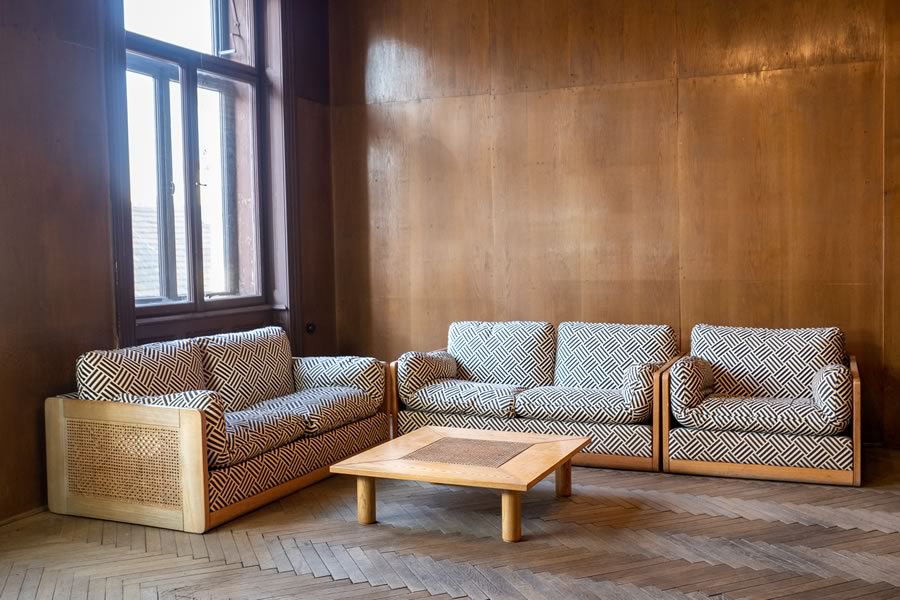 Italian Wooden Rattan Set2