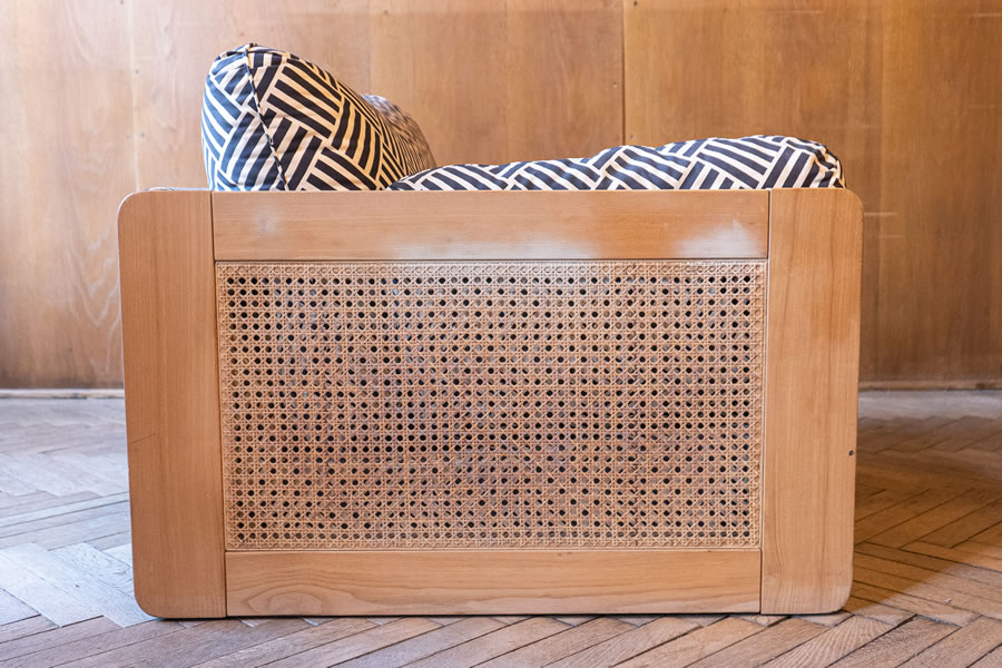 Italian Wooden Rattan Set8